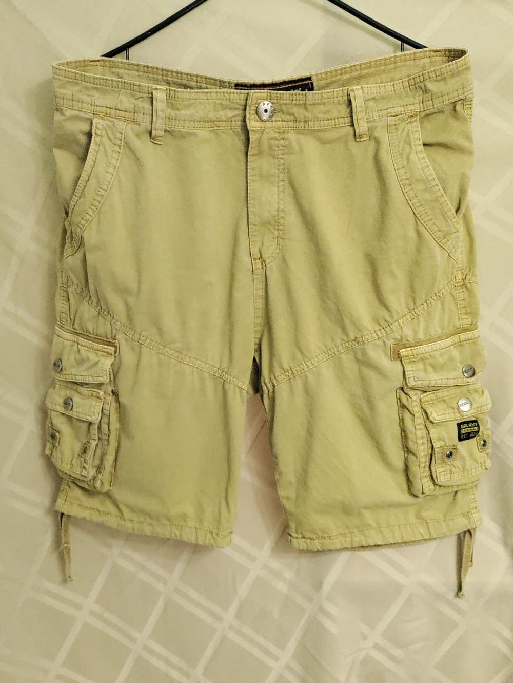Galaxy by Harvic Originals Raw Denim Cargo Shorts With Snap Pockets